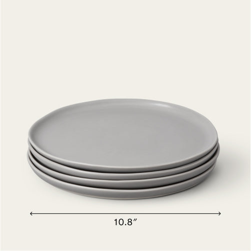 Dinner plates dinnerware by Fable Home, featured in a dovegray color finish. – #dovegray