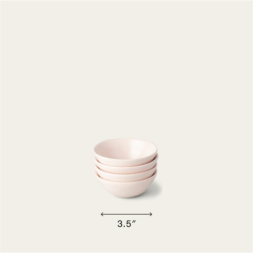 Little bowls dinnerware by Fable Home, featured in a blushpink color finish. – #blushpink