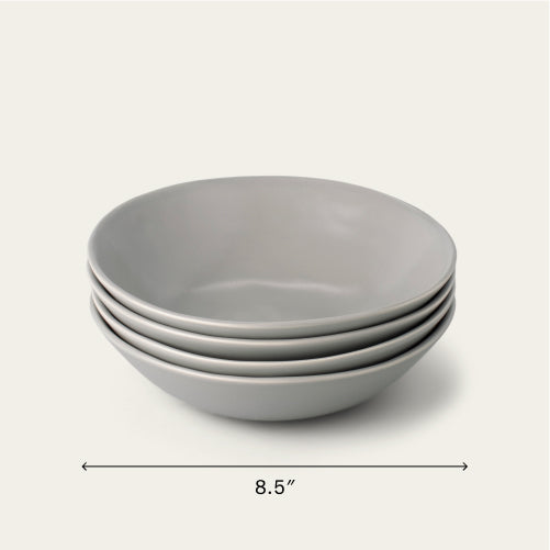 Pasta bowls dinnerware by Fable Home, featured in a dovegray color finish. – #dovegray