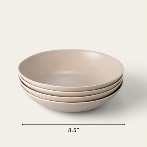 Pasta bowls dinnerware by Fable Home, featured in a deserttaupe color finish. – #deserttaupe
