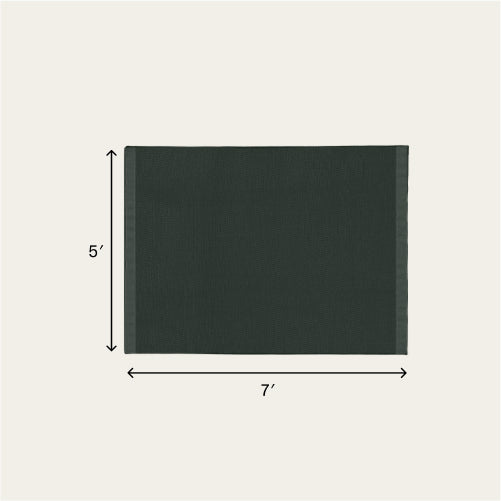 Wool Rug - Forest Green / Medium - 5 x 7' / Without Mat