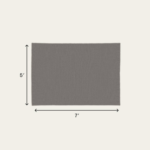 Wool Rug - Slate Gray / Medium - 5 x 7' / Without Mat