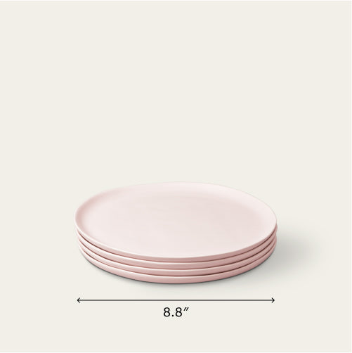 Salad plates dinnerware by Fable Home, featured in a blushpink color finish. – #blushpink