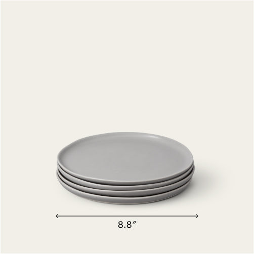Salad plates dinnerware by Fable Home, featured in a dovegray color finish. – #dovegray
