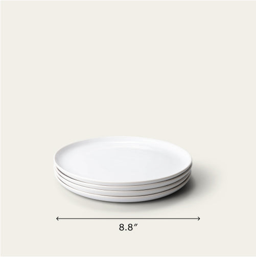 Salad plates dinnerware by Fable Home, featured in a pearlwhite color finish. – #pearlwhite