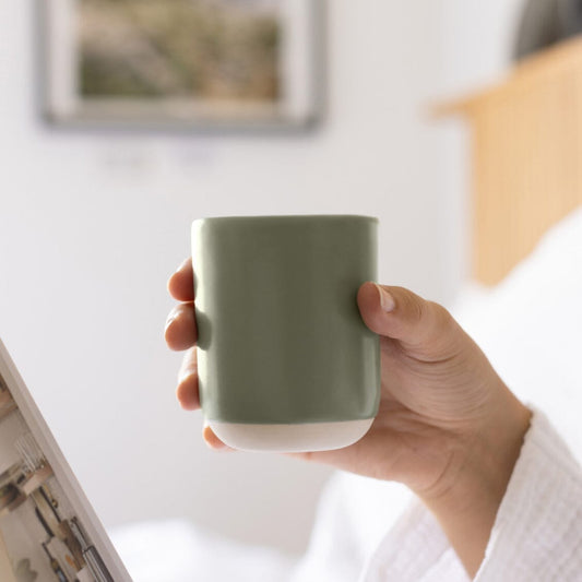 Cappuccino cups drinkware by Fable Home, featured in a beachgrassgreen color finish. – #beachgrassgreen