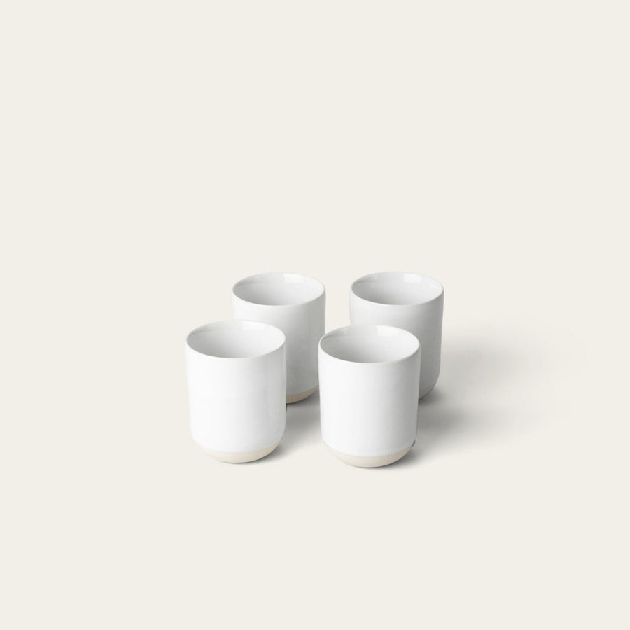 Cappuccino cups drinkware by Fable Home, featured in a pearlwhite color finish. – #pearlwhite