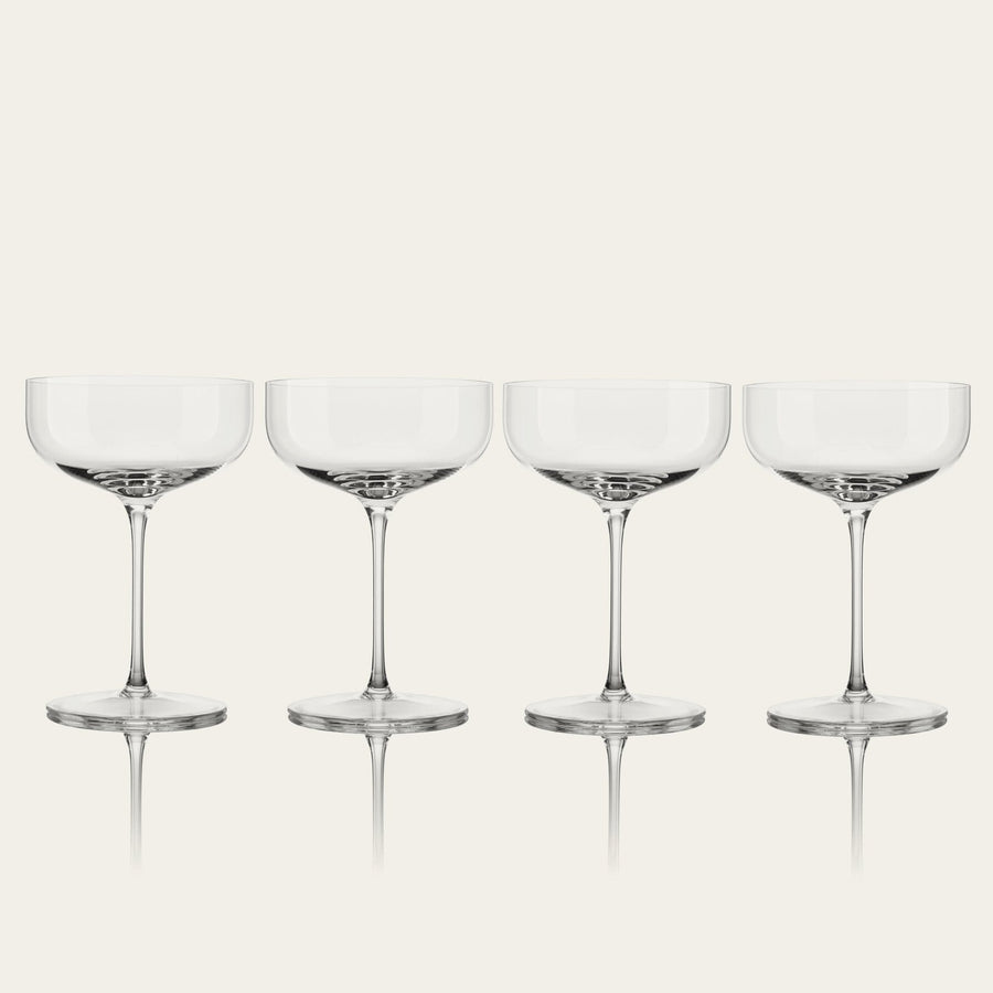 Coupe glasses glassware by Fable Home, featured in a Coupe Glasses Glassware Fable Home Clear color finish. – Coupe Glasses Glassware Fable Home Clear