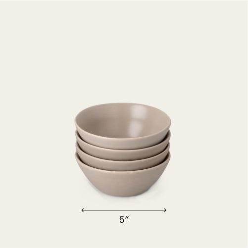 Dessert bowls dinnerware by Fable Home, featured in a deserttaupe color finish. – #deserttaupe