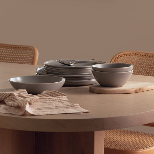 Dinnerware set bundles by Fable Home, featured in a dovegray color finish. – #dovegray