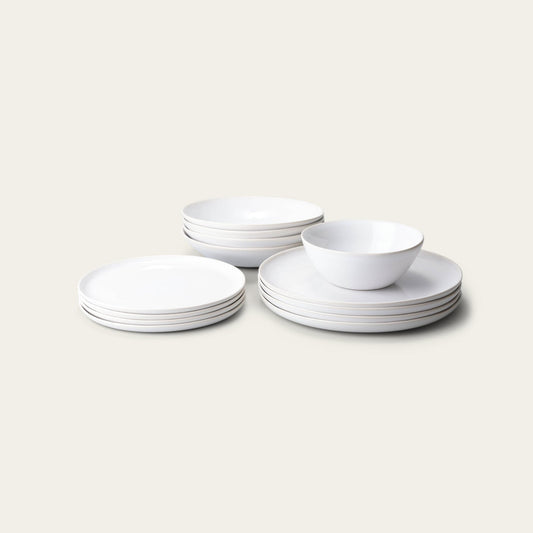 Dinnerware set bundles by Fable Home, featured in a pearlwhite color finish. – #pearlwhite