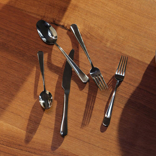 Flatware set flatware by Fable Home, featured in a polishedsilver color finish. – #polishedsilver