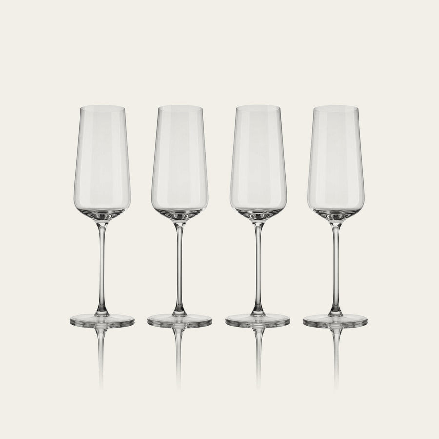 Flute glasses glassware by Fable Home, featured in a clear color finish. – #clear