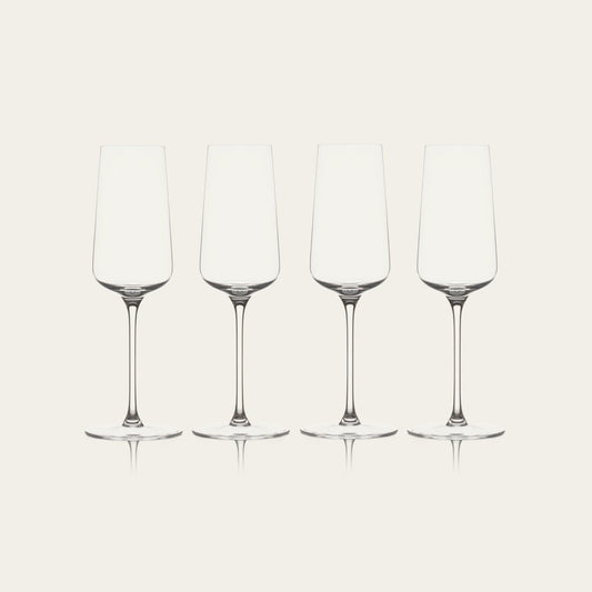 Flute glasses pro glassware by Fable Home, featured in a clear color finish. – #clear