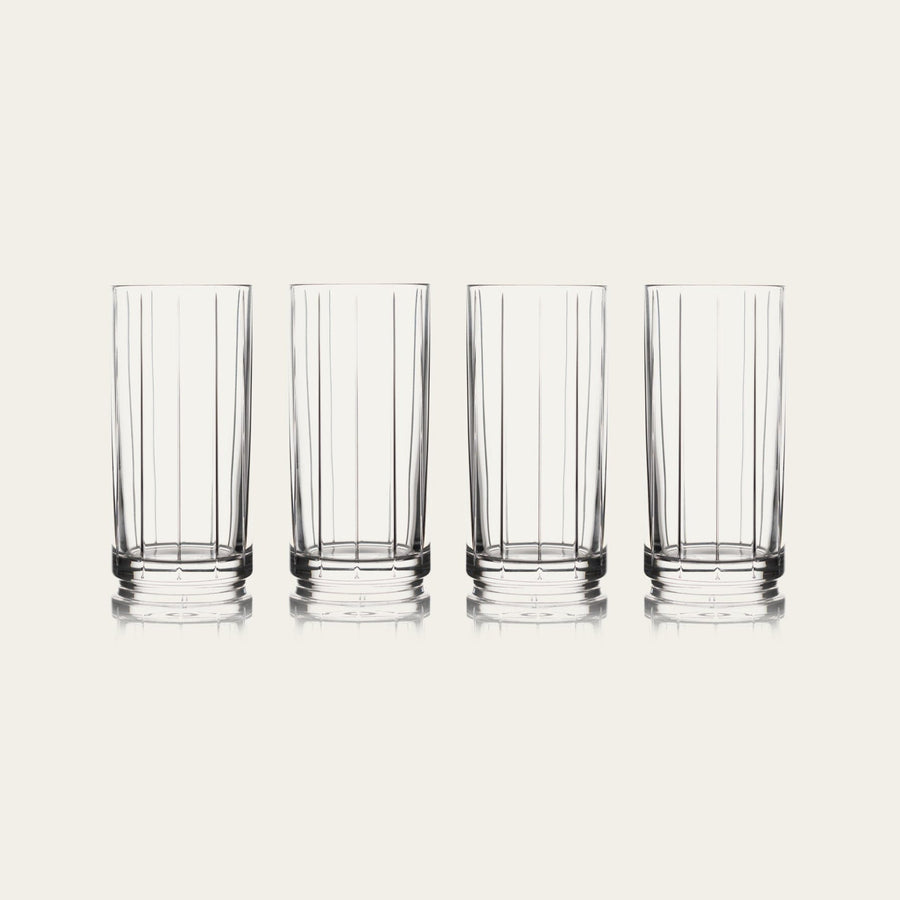 Highball glasses pro glassware by Fable Home, featured in a clear color finish. – #clear