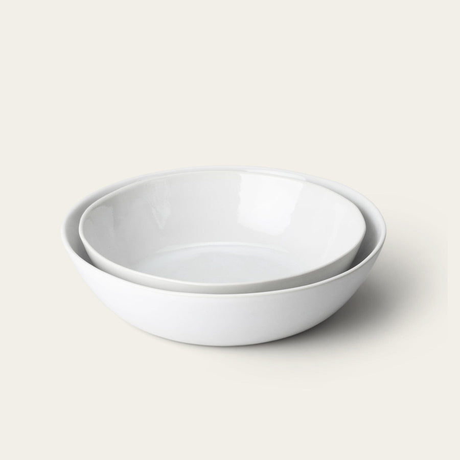 Low serving bowls serveware by Fable Home, featured in a pearlwhite color finish. – #pearlwhite