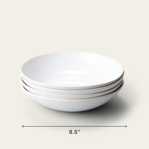 Pasta bowls dinnerware by Fable Home, featured in a pearlwhite color finish. – #pearlwhite