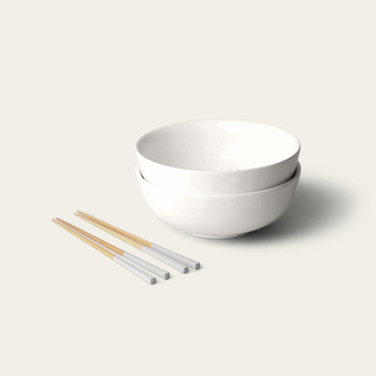 Ramen set bundles by Fable Home, featured in a speckledwhite/dovegray color finish. – #speckledwhite/dovegray