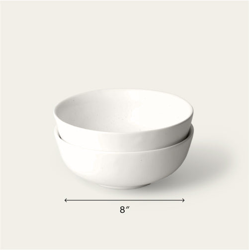 Ramen bowls dinnerware by Fable Home, featured in a speckledwhite color finish. – #speckledwhite