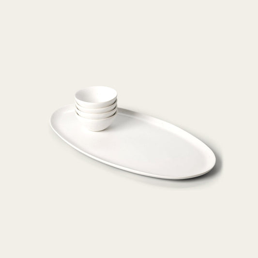 Serving platter set bundles by Fable Home, featured in a speckledwhite color finish. – #speckledwhite