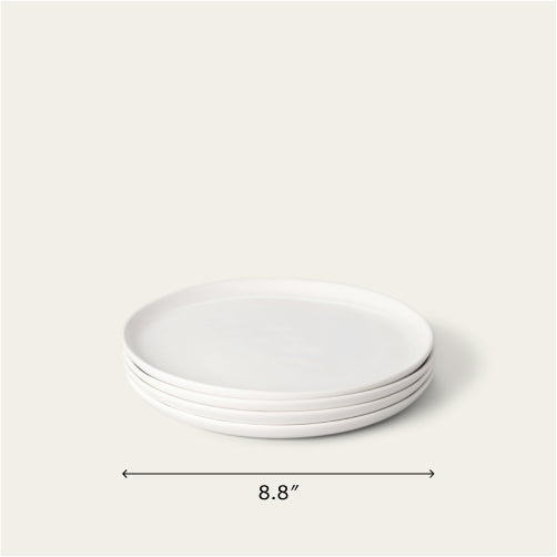 Salad plates dinnerware by Fable Home, featured in a cloudwhite color finish. – #cloudwhite