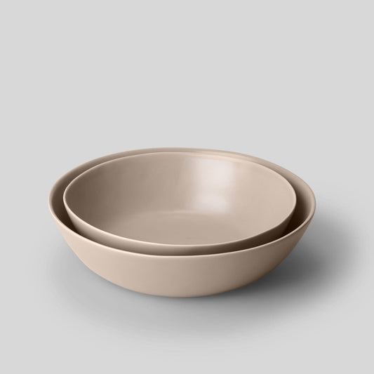 Single Low Serving Bowls Admin Small Desert Taupe 