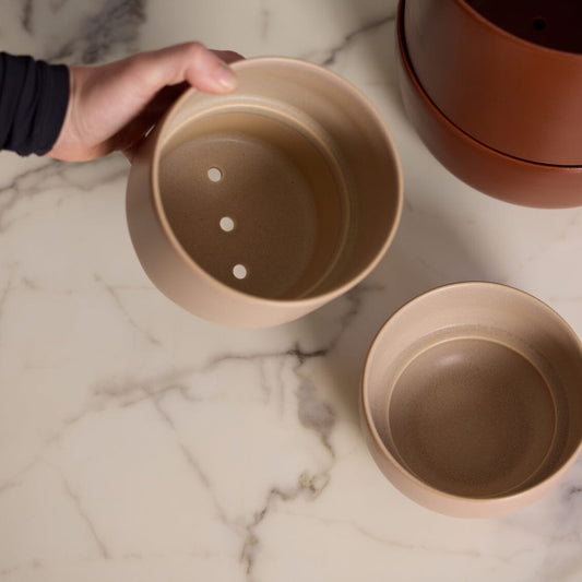 Small planter planters by Fable Home, featured in a small/shorelinesand color finish. – #small/shorelinesand