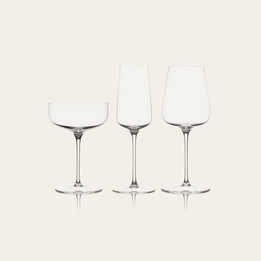 Stemware set pro bundles by Fable Home, featured in a clear color finish. – #clear