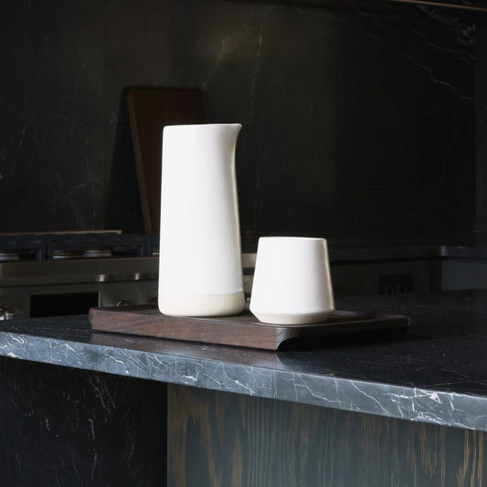 Carafe drinkware by Fable Home, featured in a cloudwhite color finish. – #cloudwhite