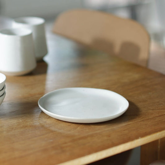 Dessert plates dinnerware by Fable Home, featured in a blushpink color finish. – #blushpink