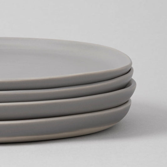 Dinner plates dinnerware by Fable Home, featured in a dovegray color finish. – #dovegray
