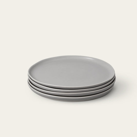 Dinner plates dinnerware by Fable Home, featured in a dovegray color finish. – #dovegray