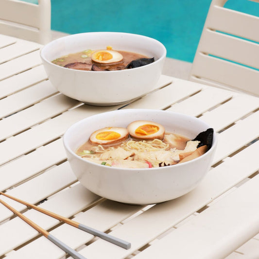 Ramen bowls dinnerware by Fable Home, featured in a deserttaupe color finish. – #deserttaupe