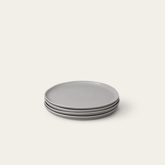 Salad plates dinnerware by Fable Home, featured in a dovegray color finish. – #dovegray