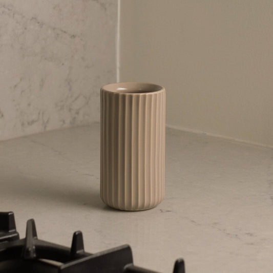 Short bud vase decor by Fable Home, featured in a deserttaupe color finish. – #deserttaupe
