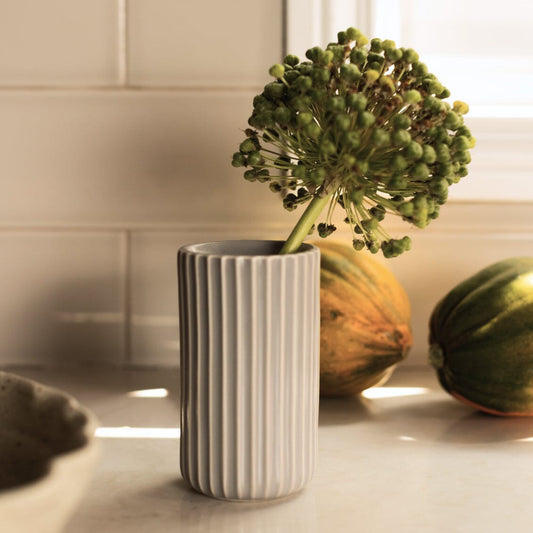 Short bud vase decor by Fable Home, featured in a dovegray color finish. – #dovegray
