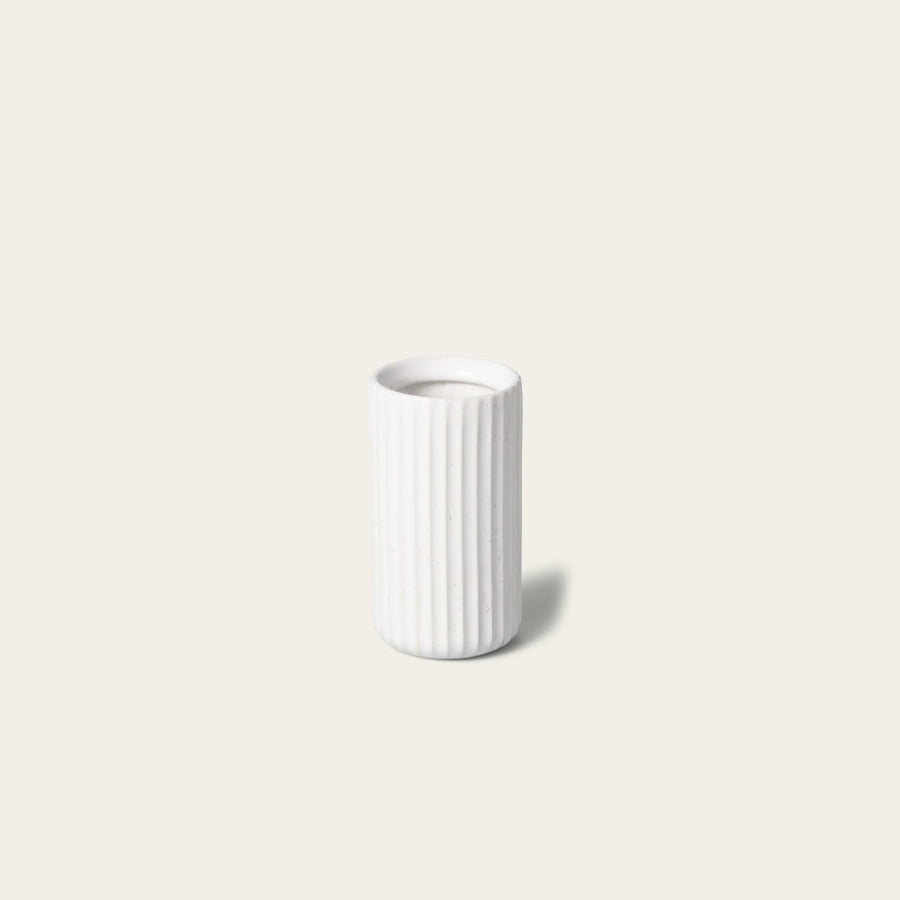 Short bud vase decor by Fable Home, featured in a speckledwhite color finish. – #speckledwhite