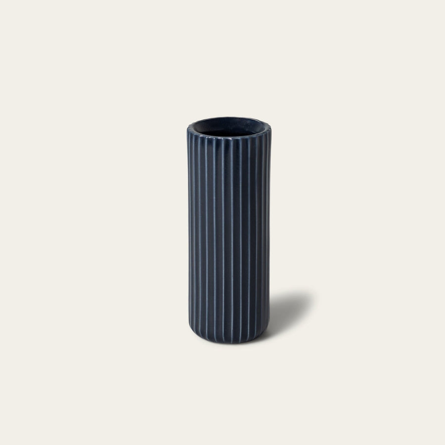Tall bud vase decor by Fable Home, featured in a midnightblue color finish. – #midnightblue