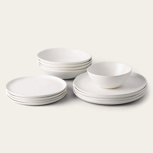 Dinnerware set bundles by Fable Home, in a speckledwhite color. – #speckledwhite