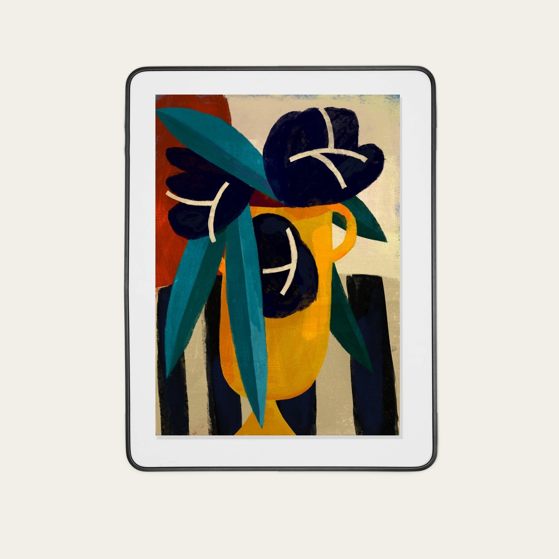 Learn more Black Flowers Print - 18 x 24