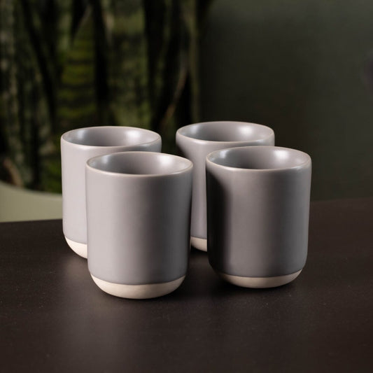 Cappuccino cups drinkware by Fable Home, featured in a dovegray color finish. – #dovegray