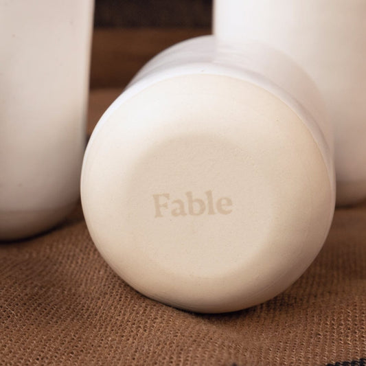 Cappuccino cups drinkware by Fable Home, featured in a cloudwhite color finish. – #cloudwhite