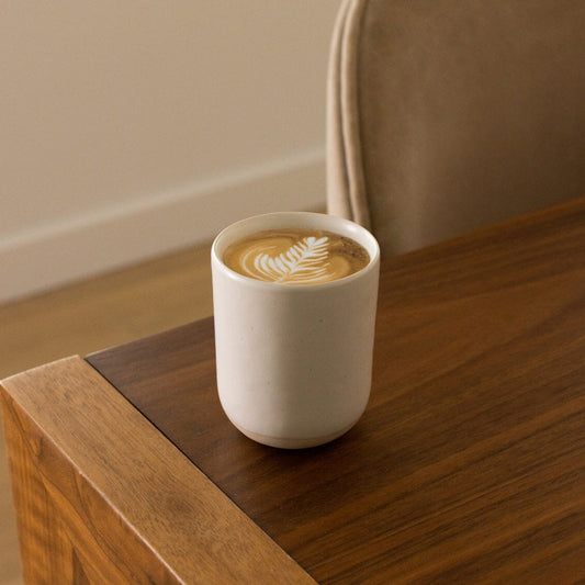 Cappuccino cups drinkware by Fable Home, featured in a cloudwhite color finish. – #cloudwhite