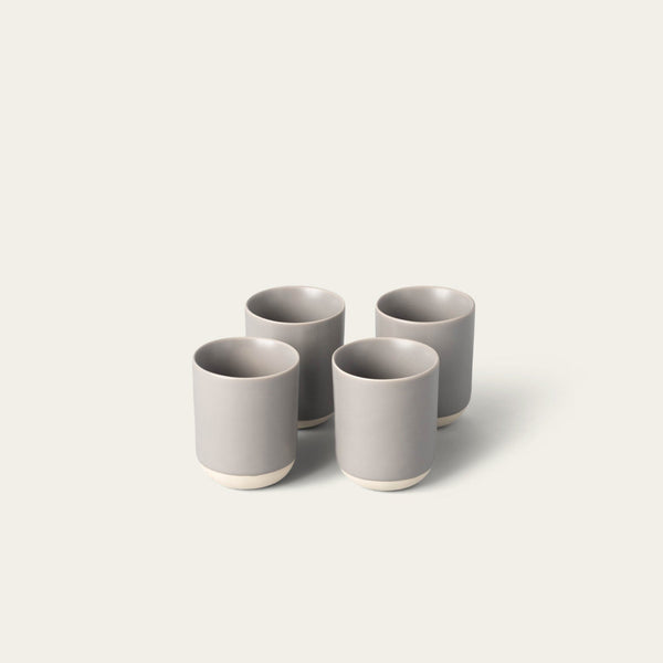 Cappuccino cups drinkware by Fable Home, featured in a dovegray color finish. – #dovegray