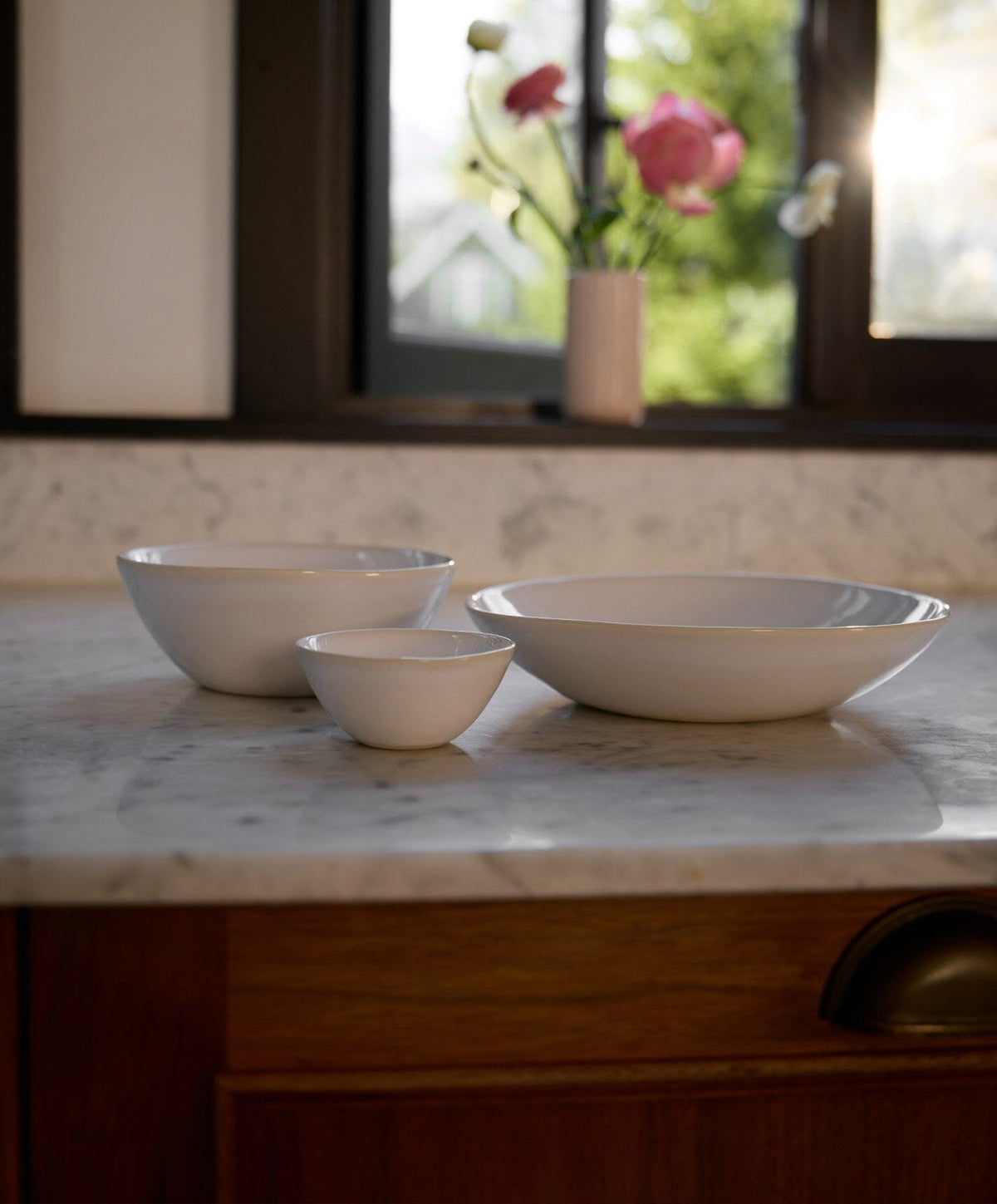 Complete Dinnerware Set by Fable Home, shown in Pearl White.