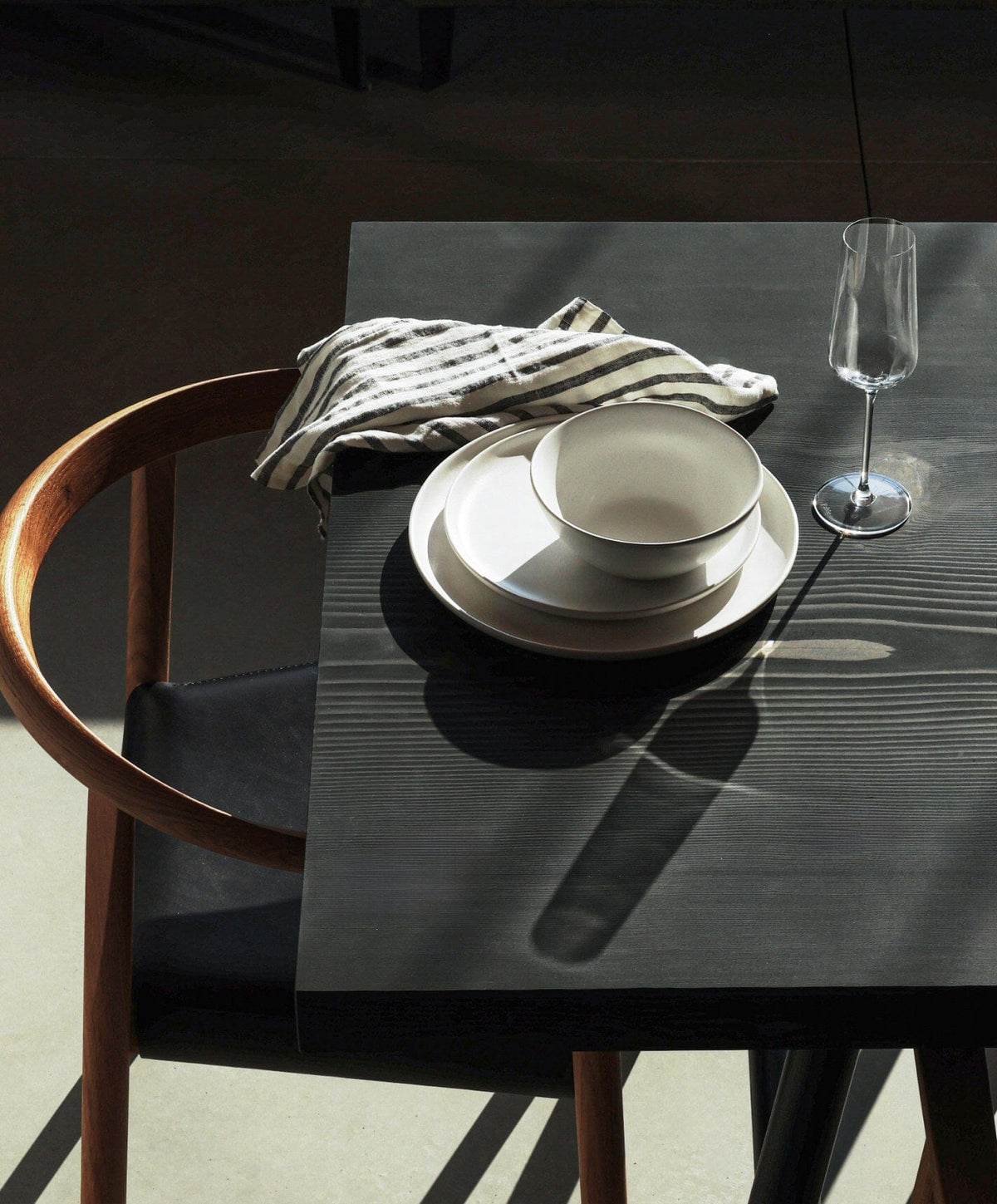 Complete Dinnerware Set by Fable Home, shown in Cloud White.