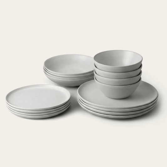 Dinnerware set bundles by Fable Home, in a stoneblue color. – #stoneblue