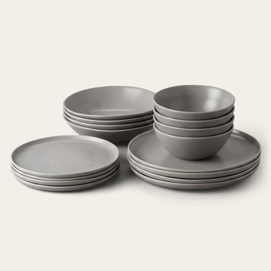 Dinnerware set bundles by Fable Home, in a dovegray color. – #dovegray