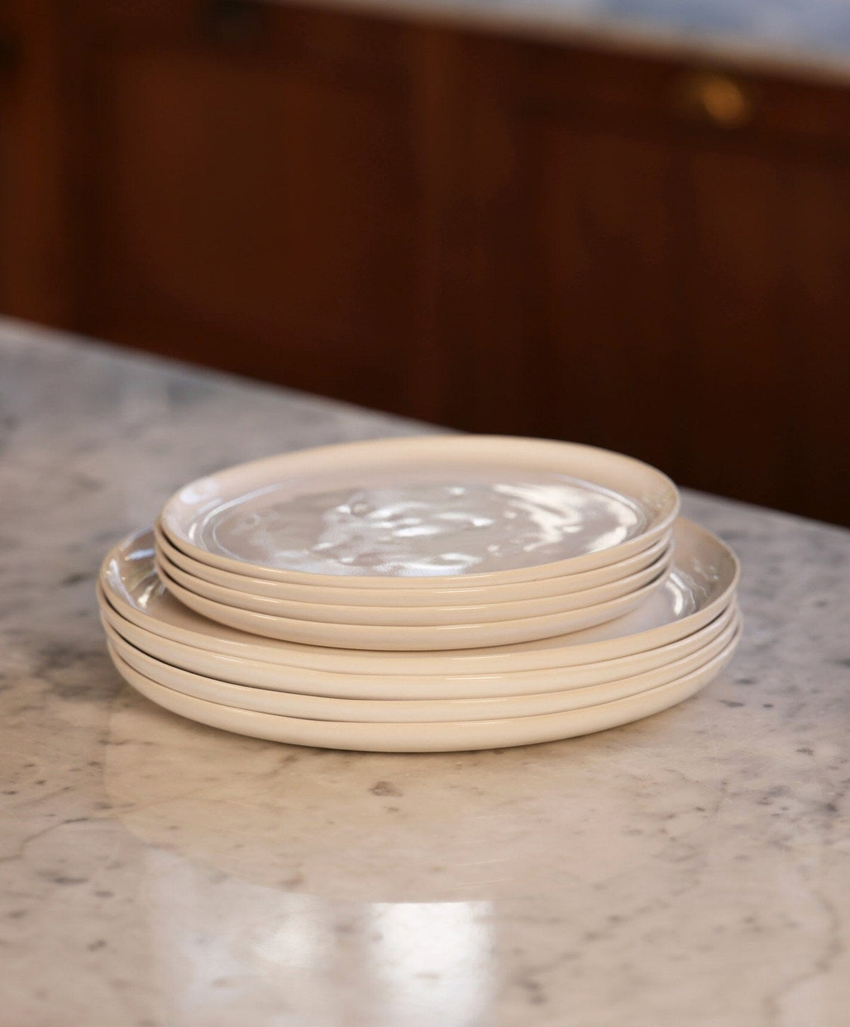 Everyday Dinnerware Set by Fable Home, shown in Pearl White.