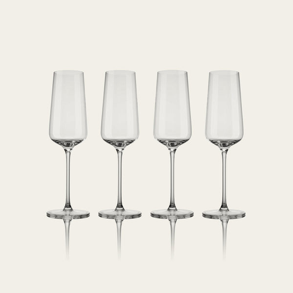 Flute glasses glassware by Fable Home, featured in a clear color finish. – #clear